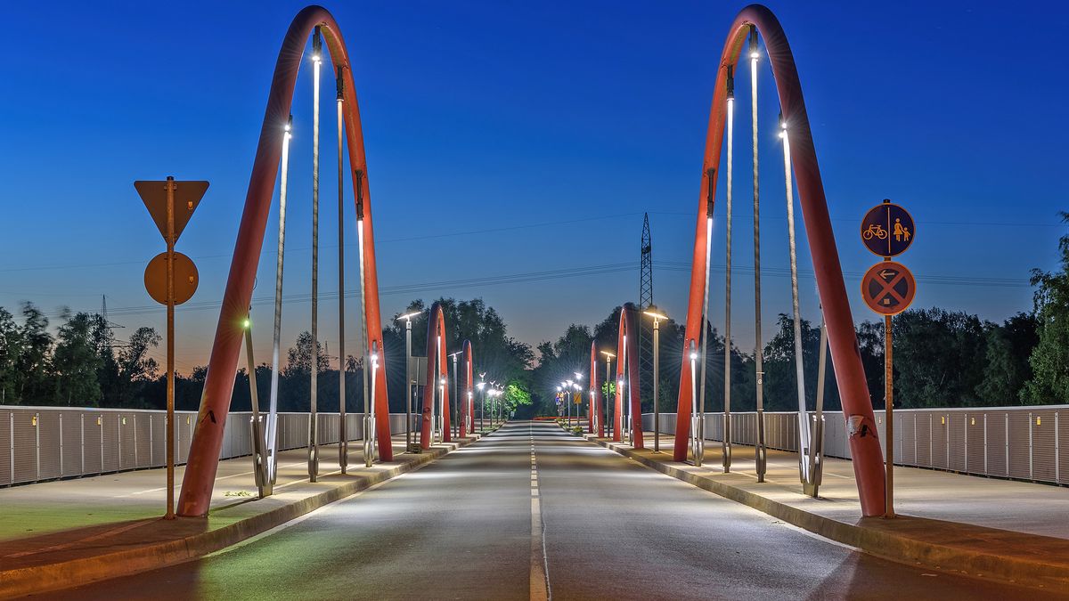 Doppelbogenbrücke im Nordsternpark, Gelsenkirchen